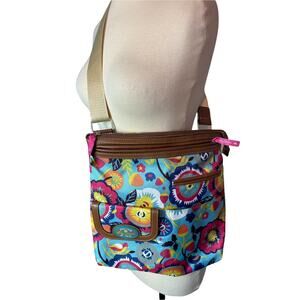 Lily Bloom Flowers And Strawberries Crossbody Purse Ecofriendly Large Floral